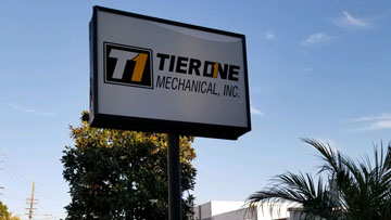 Tier One Mechanical Inc Sign