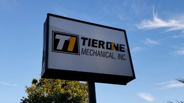 Tier One Mechanical Inc Sign